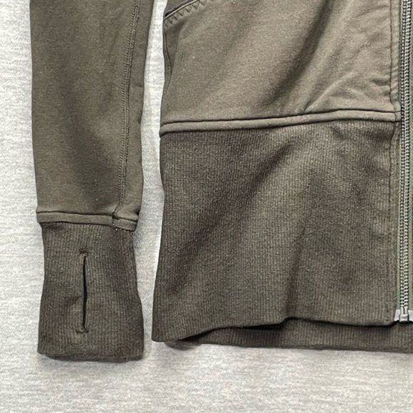 Lululemon Womens Olive Green Zip up Hoodie Size 6 - Picture 3 of 14